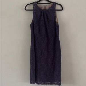 Blue Halter Sheath Midi Dress for Cocktail